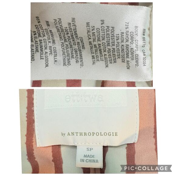 Anthropologie ETT:TWA Ripley Light Pink Faux Leather Moto Jacket SP Vegan Ribbed - Picture 13 of 16